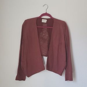 Lush brand rust colored cropped blazer